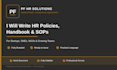 write HR policies, employee handbook and sops