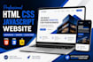design a responsive website using html, css, and javascript