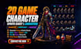 design and animate 2d game asset character sprite sheet and game objects