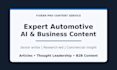write expert automotive and business content