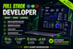 develop full stack web application, saas, custom website, dashboard, frontend