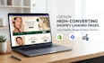 design shopify landing page using pagefly or section store