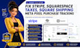 fix stripe squarespace taxes square shipping meta pixel purchase tracking