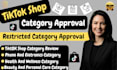 do tiktok shop restricted category approval and authorization