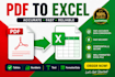 convert PDF to excel spreadsheet accurately and fast