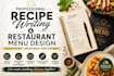 write recipes and create restaurant menus