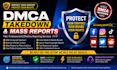remove copyright takedown harassing mass reports facbook instagram youtube dmca