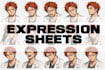 generate a character expressions sheet