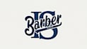 do modern barber shop letter logo design