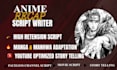 write anime and manga youtube video scripts