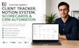 build agency client tracker notion CRM scorecards  client portal automation
