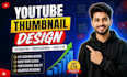 design eye catching professional youtube thumbnail