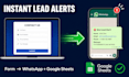 setup whatsapp, google sheets lead automation on website