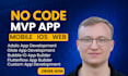 build no code app glide bubble io adalo flutterflow flutter mobile app developer