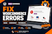 fix woocommerce issues and errors