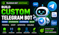 build custom telegram chatbot, API integration, telegram ai automation, mini app