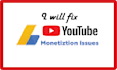 audit youtube channel and fix monetization issues