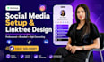 design a high converting linktree bio link landing page for your business