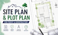 draw site plan, plot plan for permit, land layout for construction projects