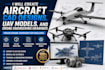 create aircraft cad designs, uav models, and drone engineering drawings