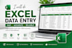 do professional excel data entry, formatting and data cleaning