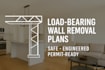 design load bearing wall removal plans with structural calculations