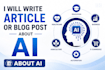 write article about ai in every field