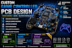design custom game controller pcb, gamepad, joystick cuits and gaming hardware
