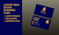 design elegant property business card and luxury real estate branding