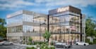 redesign exterior 3d architectural rendering, commercial space, office,elevation