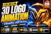 create a premium 3d logo animation in 24 hours