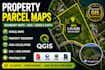 do gis parcel maps, property boundary maps, google earth kml and qgis files