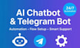 build telegram mini app, telegram bot, api integration using python ai