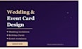 design elegant wedding and event invitation cards