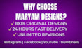 design eye catching social media posts and youtube thumbnails