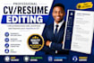professionally edit, proofread, and improve your resume or CV