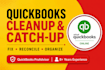 clean up and catch up your quickbooks bookkeeping
