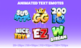 create static or animated text emotes for your twitch