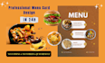 create a modern restaurant menu design and digital TV menu