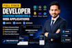 do website development as full stack web developer, front end, backend developer