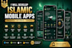 develop islamic noble quran app, hadith app, azkar, qibla prayer app, qibla find