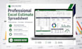 design excel estimate spreadsheet pivot tables google sheet and KPI dashboard