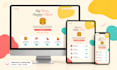 design a modern animated landing page with scroll animations and art
