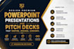 design premium powerpoint presentation and pitch deck