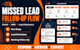 setup missed lead email SMS follow up automation