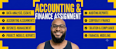 do accounting and finance assigned, financial analysis, reports, excel, stats