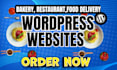 design a wordpress restuarant with online ordering and booking
