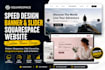 speed design slider squarespace website banner custom theme squarespace design