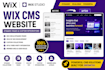 create a wix cms website with dynamic pages, velo development custom integration