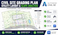 design civil site grading plan utility layout and slope analysis in civil 3d
